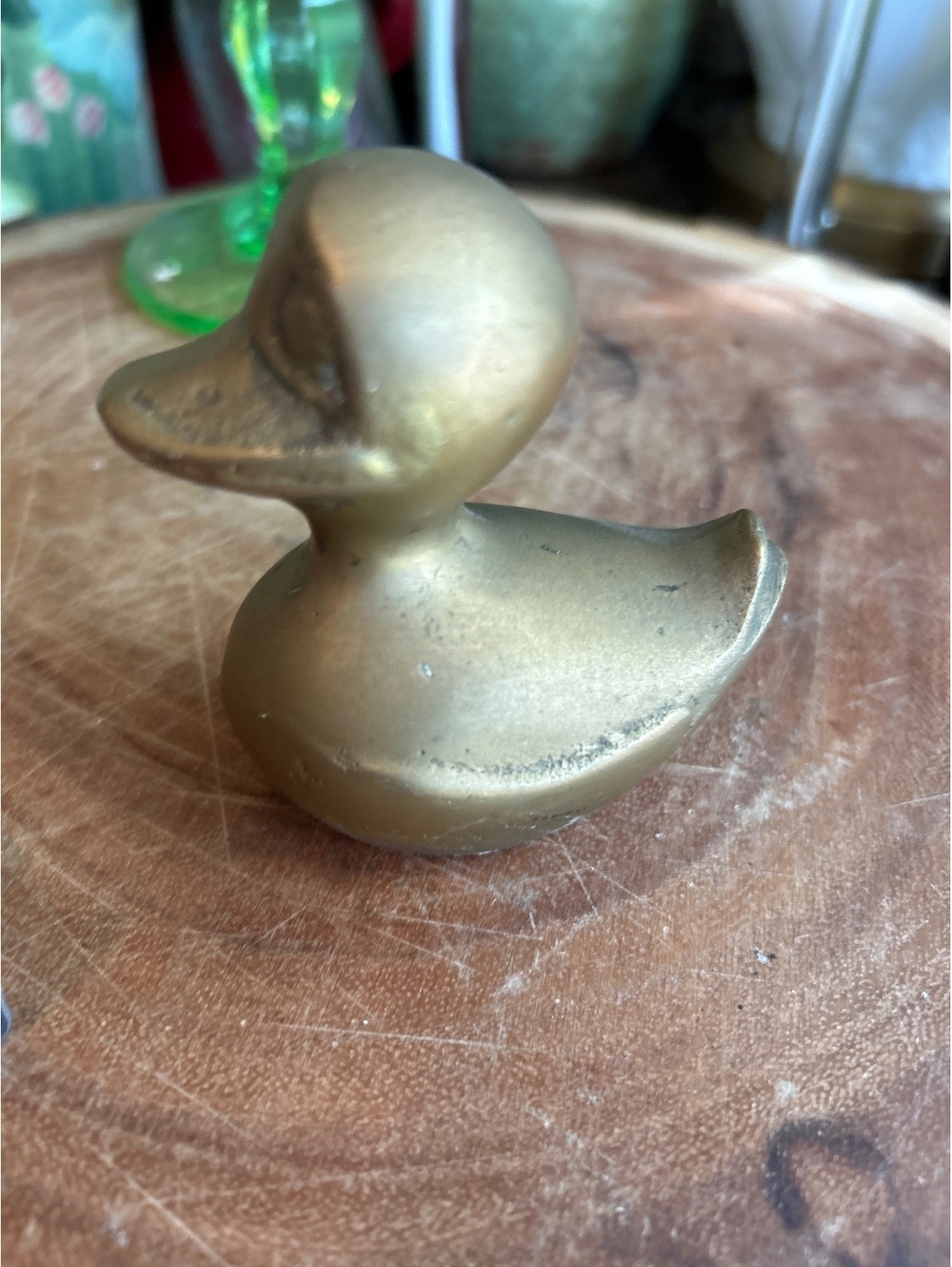 Brass duck figurine